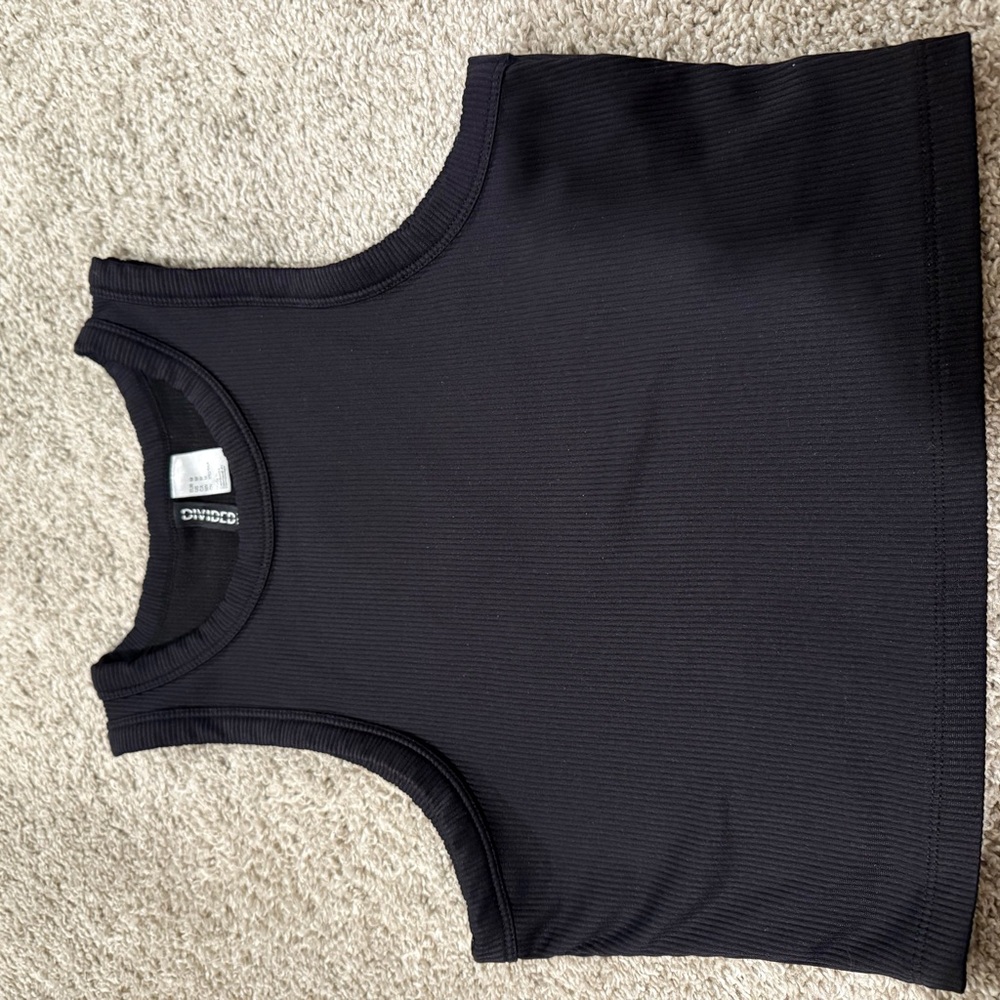 Black Ribbed Tank Top